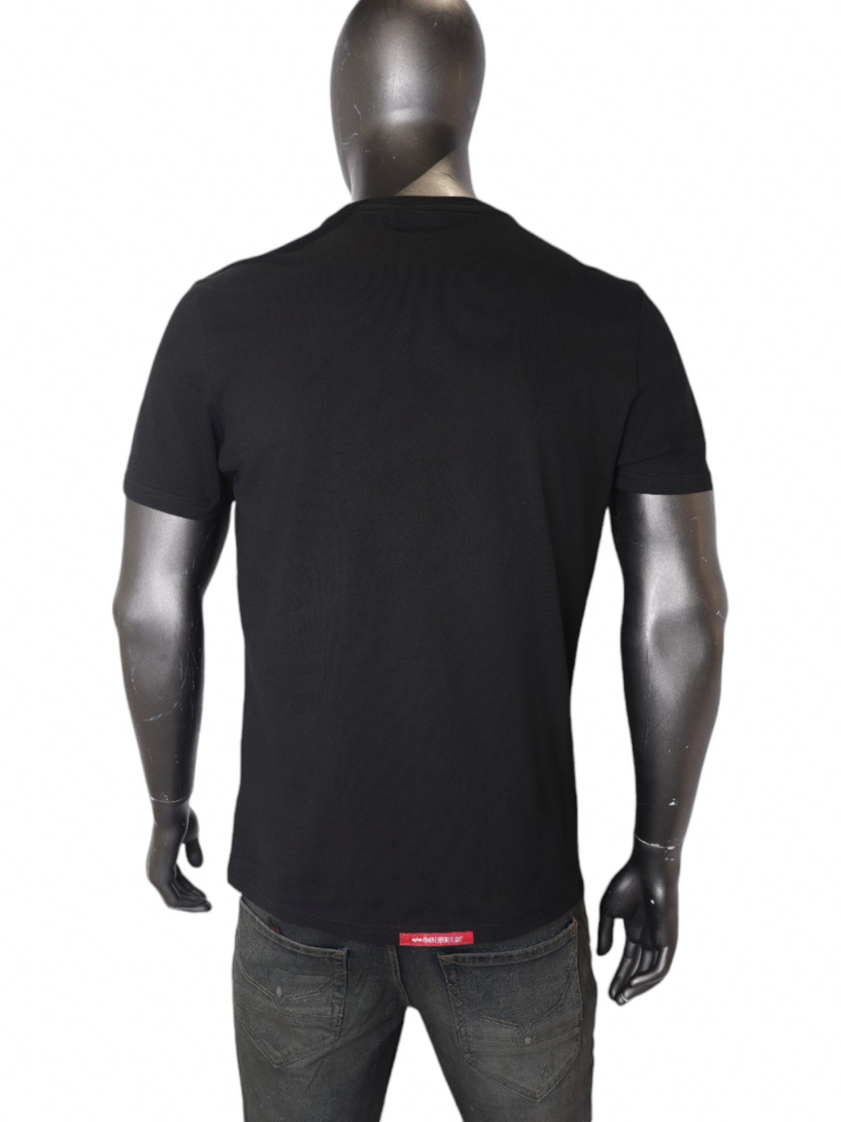Alpha Industries T-Shirt Half Logo Rain Black